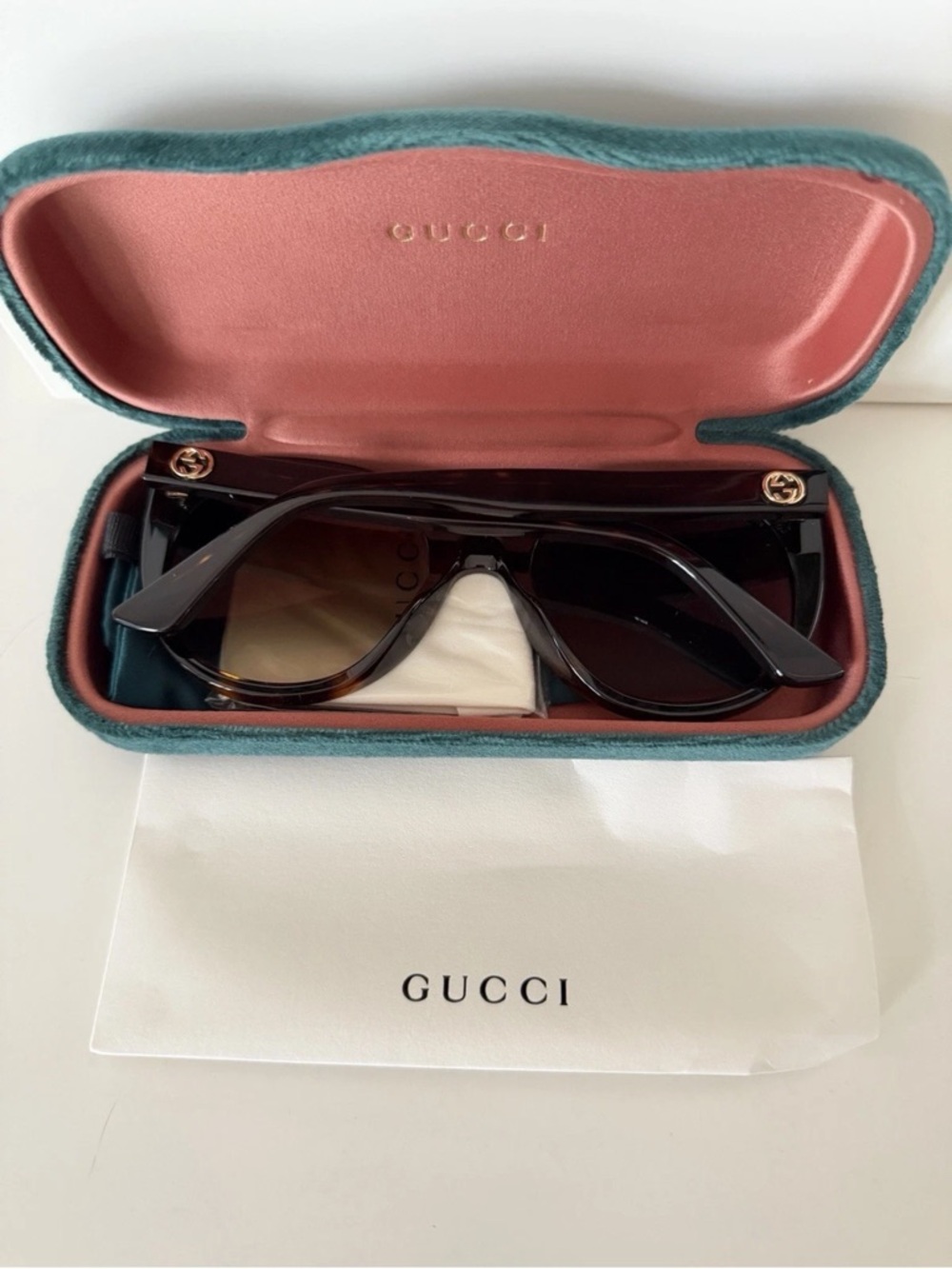 Gucci GG0325S 002 Oversized Square Sunglasses Brown NWT - Picture 3 of 11